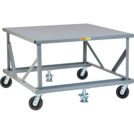 Little Giant® Fixed Height Mobile Pallet Stand PDFS4248-6PH2FL - 48 x 42 Solid Deck PDFS4248-6PH2FL