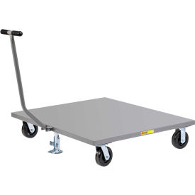 Little Giant® Pallet Dolly PDST-4848-6PHFL with T-Handle - Solid Deck - 48 x 48 & Floor Lock PDST-4848-6PHFL