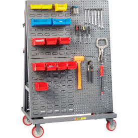Little Giant® Mobile A-Frame - Lean Tool Cart Combo Pegboard/Louvered Panels 24