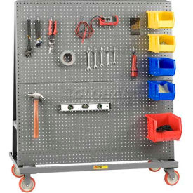 Little Giant® Mobile 2-Sided Pegboard Lean Tool Rack 60