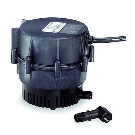 Submersible Pump, 1.1 A, 115 V, 1/150 hp, Single Phase, 10.2 ft Max Head, 1/4 in Intake and Disch MPN:526003