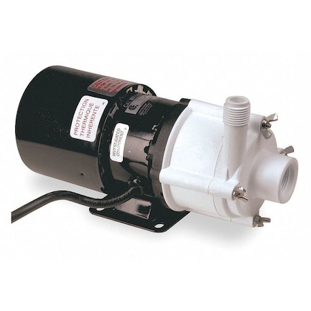 Magnetic Drive Pump, 1/12 HP, Glass-Filled Polypropylene, 115V, 3/4 in FPT, Single Phase MPN:581503