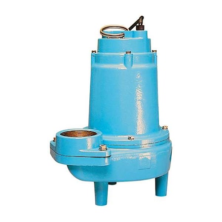 Sewage Ejector Pump, 40 ft, 1hp, Single, 230V AC MPN:514630