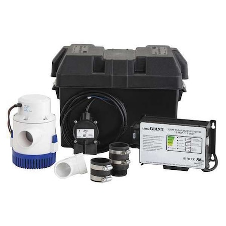 Sump/Battery Back-Up System, 0.5 hp, 6 ft MPN:506407
