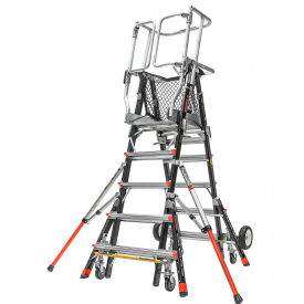 Little Giant Fiberglass Aerial Safety Cage Ladder 5-9' Type 1AA - 18509-243 18509-243