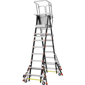 Little Giant Fiberglass Aerial Safety Cage Ladder 8-14' Type 1AA - 18515-817 18515-817