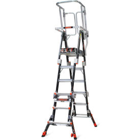 Little Giant Fiberglass Compact Safety Cage Ladder 4-6' Type 1AA - 19504 19504