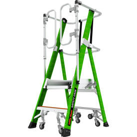 Little Giant® Safety Cage Platform Ladder w/ Wheels 2' Type IAA 2 Step 375 lb. Capacity 19702