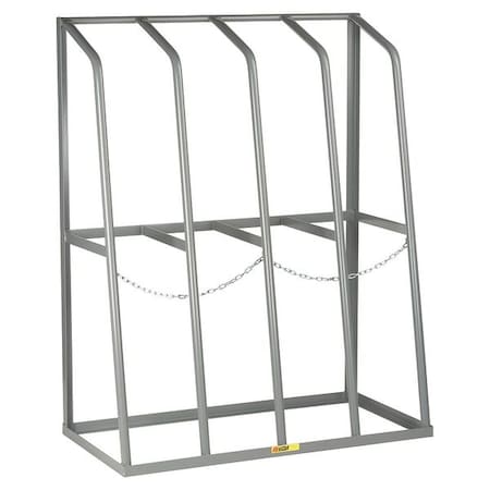Freestanding Vertical Bar Rack, 24 in D, 48 in W, 4 Shelves, Gray MPN:BR-2448-60
