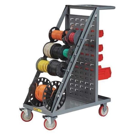Wire Reel Cart, Louvered Panel Back Model MPN:RT4-5TL-LP