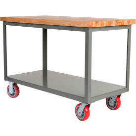 Little Giant® Mobile Butcher Block Top Table 72 x 30