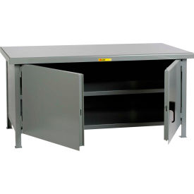 Little Giant Storage Workbench w/ Steel Square Edge Top & Center Shelf 72