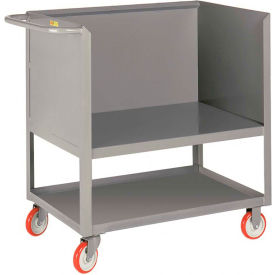 Little Giant® Raised Platform Box Trucks w/Lower Shelf 3 Solid Sides 18x32 Poly Wheels 2RP3S-1832-5PY