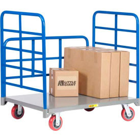 Little Giant® Double End Rack Platform Truck with Side Rack DRB-2448-6PY - 24 x 48 DRB-2448-6PY