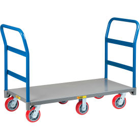 Little Giant® 6-Wheel Platform Truck NB6W3672-6PY-2H - 36 x 72 - 2 Handle - 3600 Lb. Capacity NB6W3672-6PY-2H
