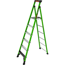 Little Giant® MightyLite™ Step Ladder w/ Ground Cue 8' Type IAA 6 Step 375 lb. Capacity 15408-001