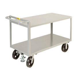 Little Giant® Merchandise Cart w/Flush Shelves & Floor Lock 2000 lb. Cap 48