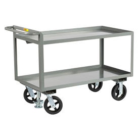 Little Giant® Merchandise Cart w/Tray Shelves & Floor Lock 2400 lb. Cap 48