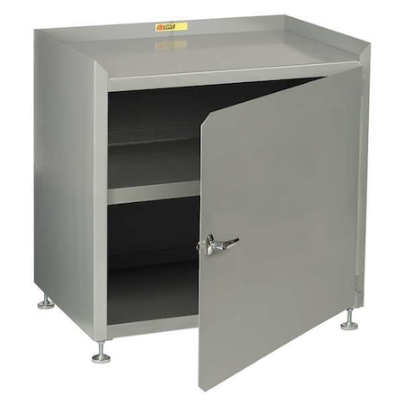 Open Storage Storage Cabinet, 41 in H, 18 in W, 18 in D, Swing, Keyed, Gray, 0 Shelves, 0 Drawers MPN:MC3-1D-1818-LL