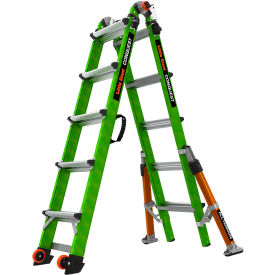 Little Giant Conquest All Terrain Articulated Extendable Ladder Fiberglass 5' Type IA 300 lb Cap 17102-001