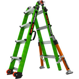Little Giant Conquest All Terrain Articulated Extendable Ladder Fiberglass 4' Type IA 300 lb Cap 17107-001