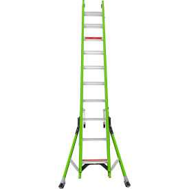 Little Giant 20' HyperLite SumoStance 375 lb. Capacity Type IAA Fiberglass Extension Ladder - 17220 17220