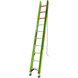 Little Giant 20' HyperLite 375 lb. Capacity Type IAA Fiberglass Extension Ladder - 17920 17920