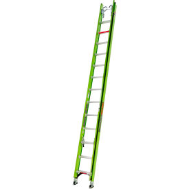 Little Giant Hyperlite Extension Ladder w/ Cable Hooks Claw & Pole Strap 28' Type IA 300 lb. Cap. 18328