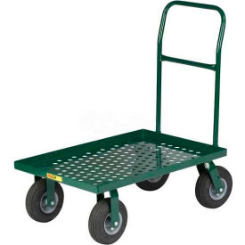 Little Giant® Nursery Platform Truck T810P-10SR-G-LU - Perforated 36 x 24 Lip Deck - 1200 Lb. T810P-10SR-G-LU