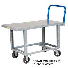 Little Giant® Adjustable Work Height Platform Truck RNB-2448-6PY-AH - 24 x 48 - Poly Wheels RNB-2448-6PY-AH