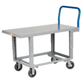 Little Giant® Adjustable Work Height Platform Truck RNB-3048-6MR-AH - 30 x 48 - Mold-On Rubber RNB-3048-6MR-AH