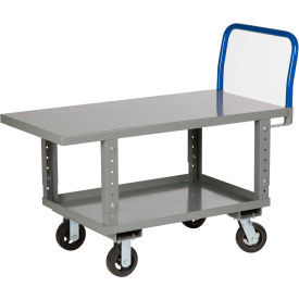 Little Giant® Work Height Platform Truck RNB2-2460-6MR-AH with Lower Shelf 24 x 60 Adj. Height RNB2-2460-6MR-AH