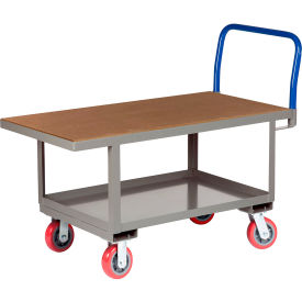 Little Giant® Work Height Platform Truck RNH2-2448-6PY with Lower Shelf 24 x 48 Fixed Height RNH2-2448-6PY