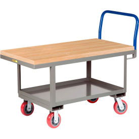 Little Giant® Work Height Platform Truck RNJ2-2448-6PY with Lower Shelf 24 x 48 Fixed Height RNJ2-2448-6PY