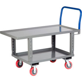 Little Giant® Work Height Platform Truck RNL2-2448-6PYAH with Lower Shelf 24 x 48 Adj. Height RNL2-2448-6PYAH
