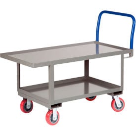 Little Giant® Work Height Platform Truck RNL2-2460-6PY with Lower Shelf 24 x 60 Fixed Height RNL2-2460-6PY