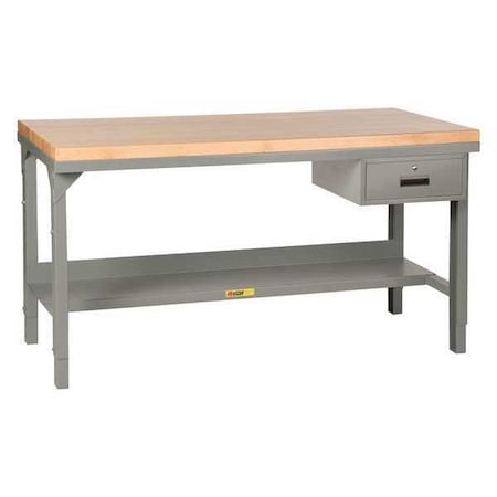 Bolted Workbenches, Butcher Block, 60