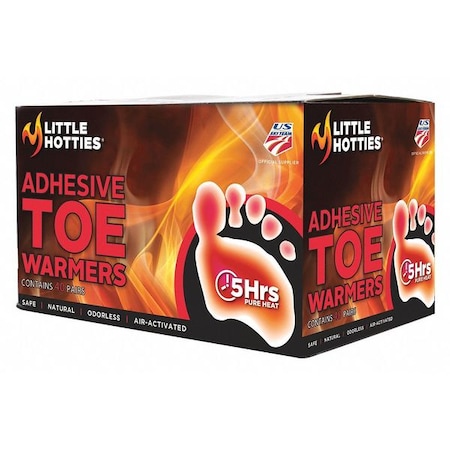 Adhesive Toe Warmers, Up to 5 Hours, Footwear/Socks, 40PK MPN:07224