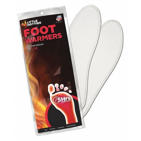Foot Warmer, Up to 5 hr, Air-Activated, 105 Degrees F Avg. Temp., 20 PK MPN:07341