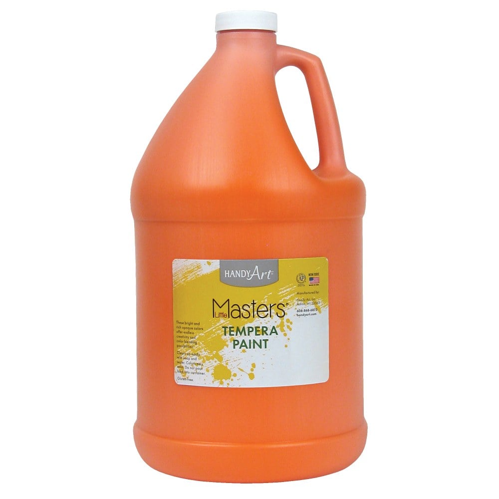 Little Masters Tempera Paint, 128 Oz, Orange, Pack Of 2 MPN:RPC204715-2
