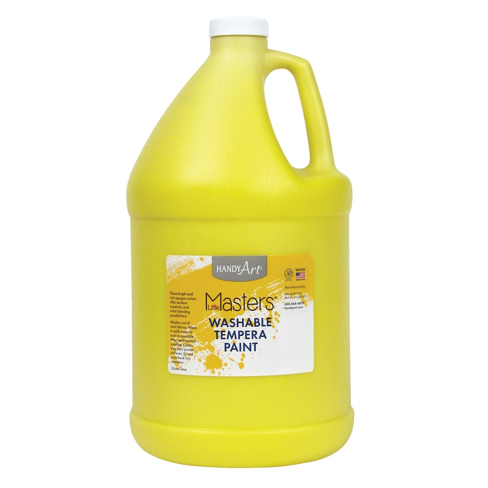 Little Masters Washable Tempera Paint, 128 Oz, Yellow, Pack Of 2 MPN:RPC214710-2