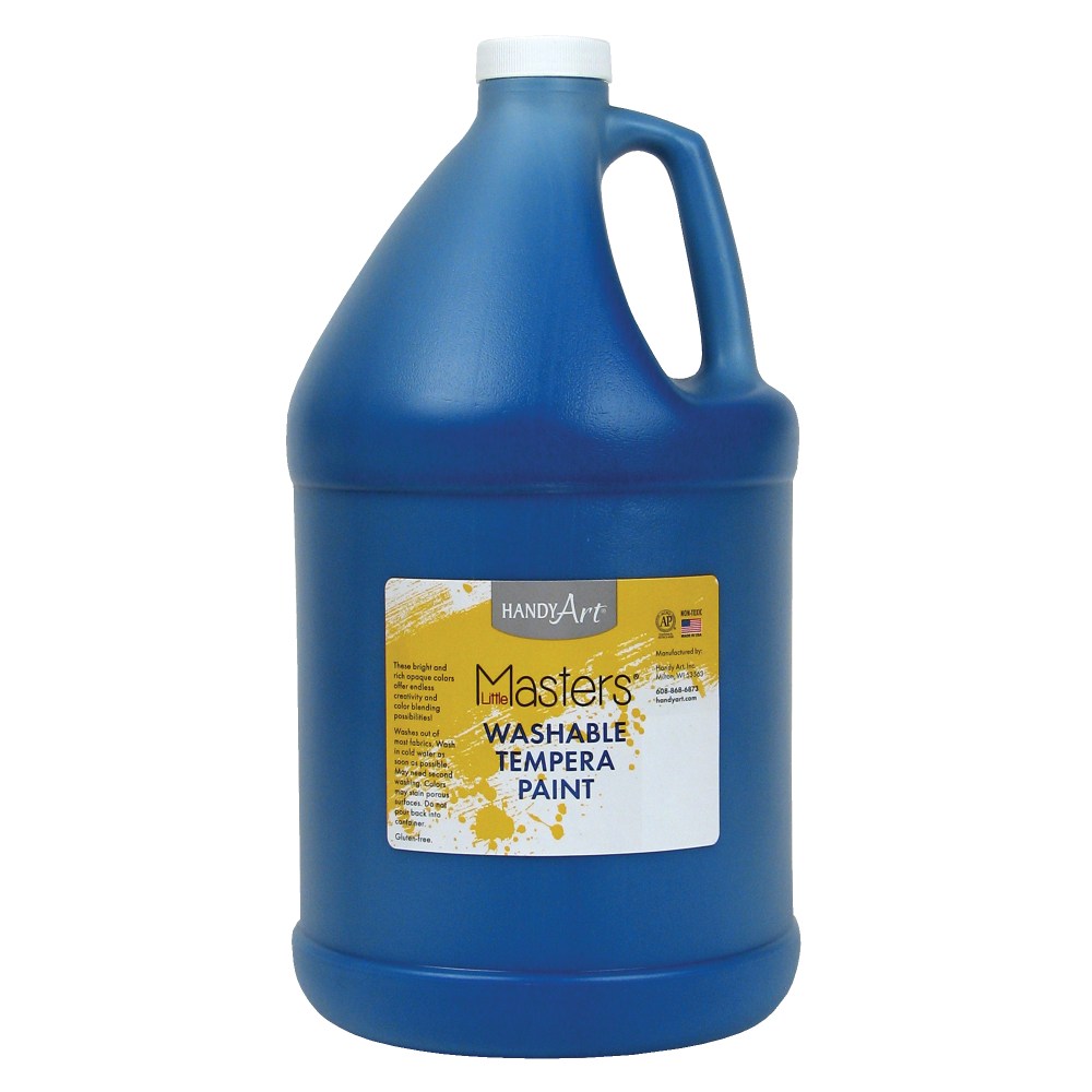 Little Masters Washable Tempera Paint, 128 Oz, Blue, Pack Of 2 MPN:RPC214730-2