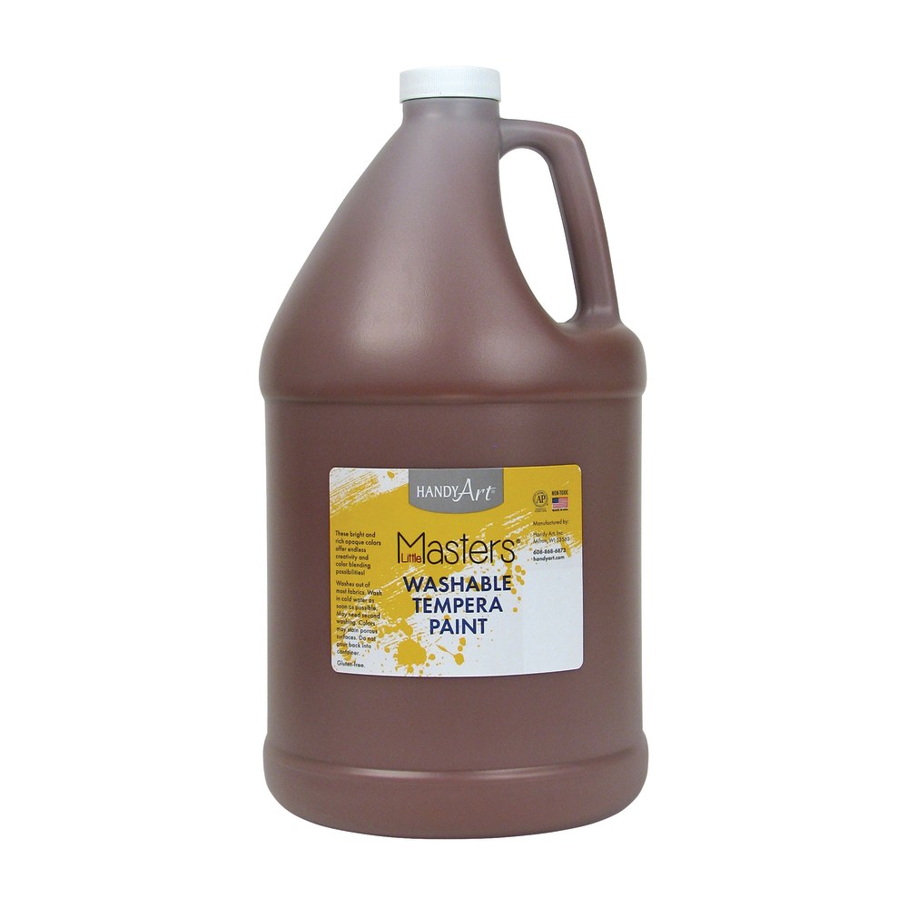 Little Masters Washable Tempera Paint, 128 Oz, Brown, Pack Of 2 MPN:RPC214750-2