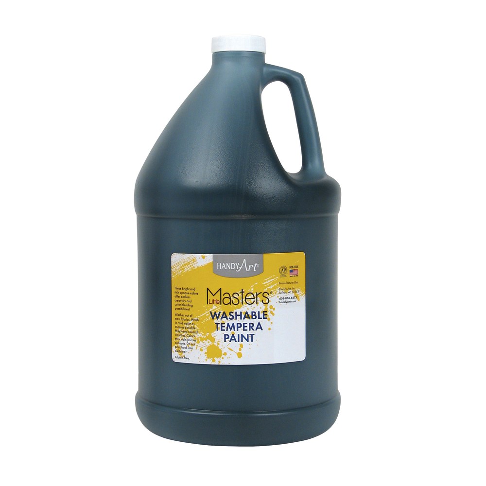 Little Masters Washable Tempera Paint, 128 Oz, Black, Pack Of 2 MPN:RPC214755-2