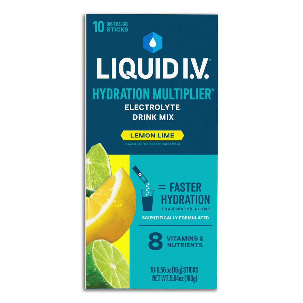 Liquid IV Lemon Lime Hydration Multiplier, 0.56 Fl Oz, Pack Of 10 Pouches MPN:8-51741-00845-5
