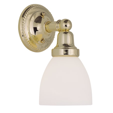 Classic 1 Light Polished Brass Bath Vanity MPN:1021-02