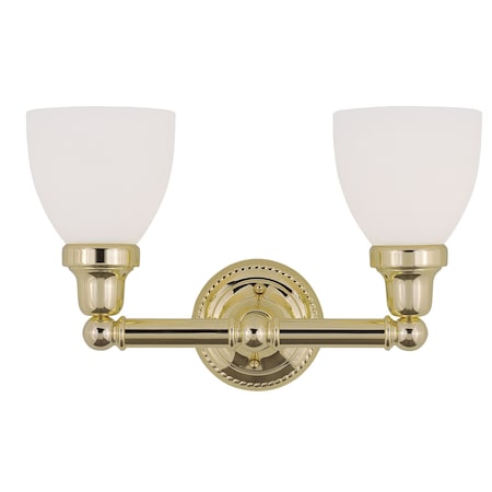 Classic 2 Light Polished Brass Bath Vanity MPN:1022-02
