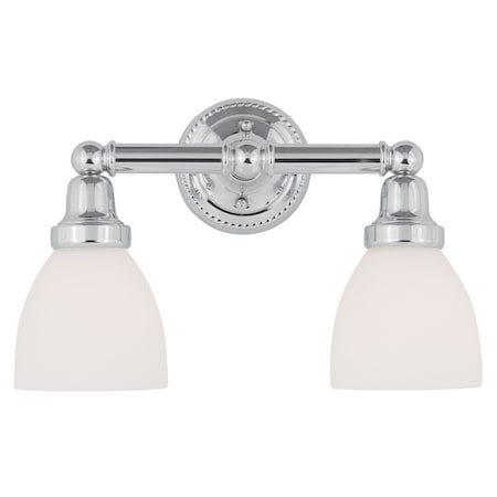 Classic 2 Light Polished Chrome Bath Vanity MPN:1022-05