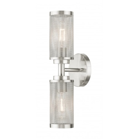 Brushed Nickel Sconce, 2 Light MPN:14122-91