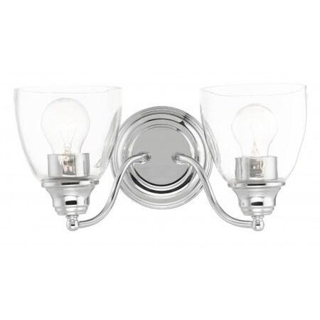 Polished Chrome Vanity Sconce, 2 Light MPN:15132-05